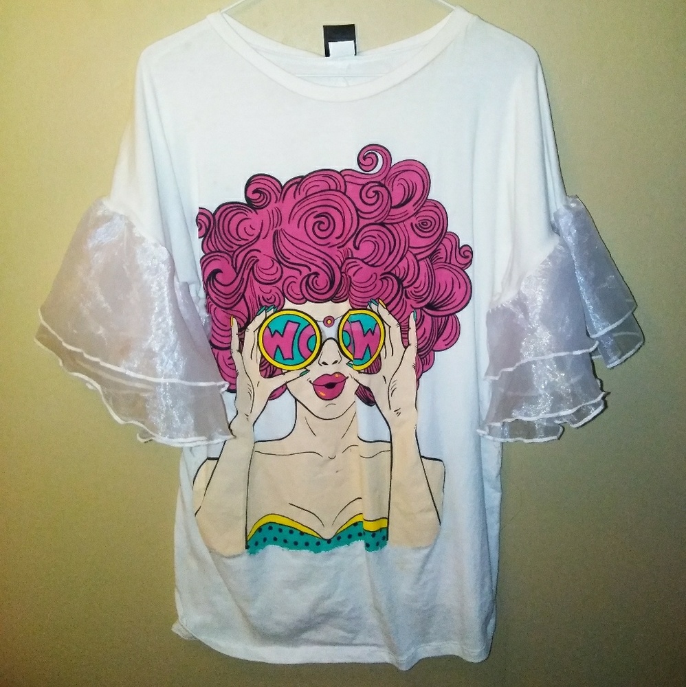 Wow Fluffy Sleeve Shirt